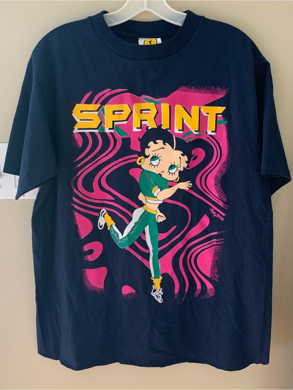 Vintage Betty Boop T Shirt Women’s M Blue Retro 90s/Y2K SPRINT graphic